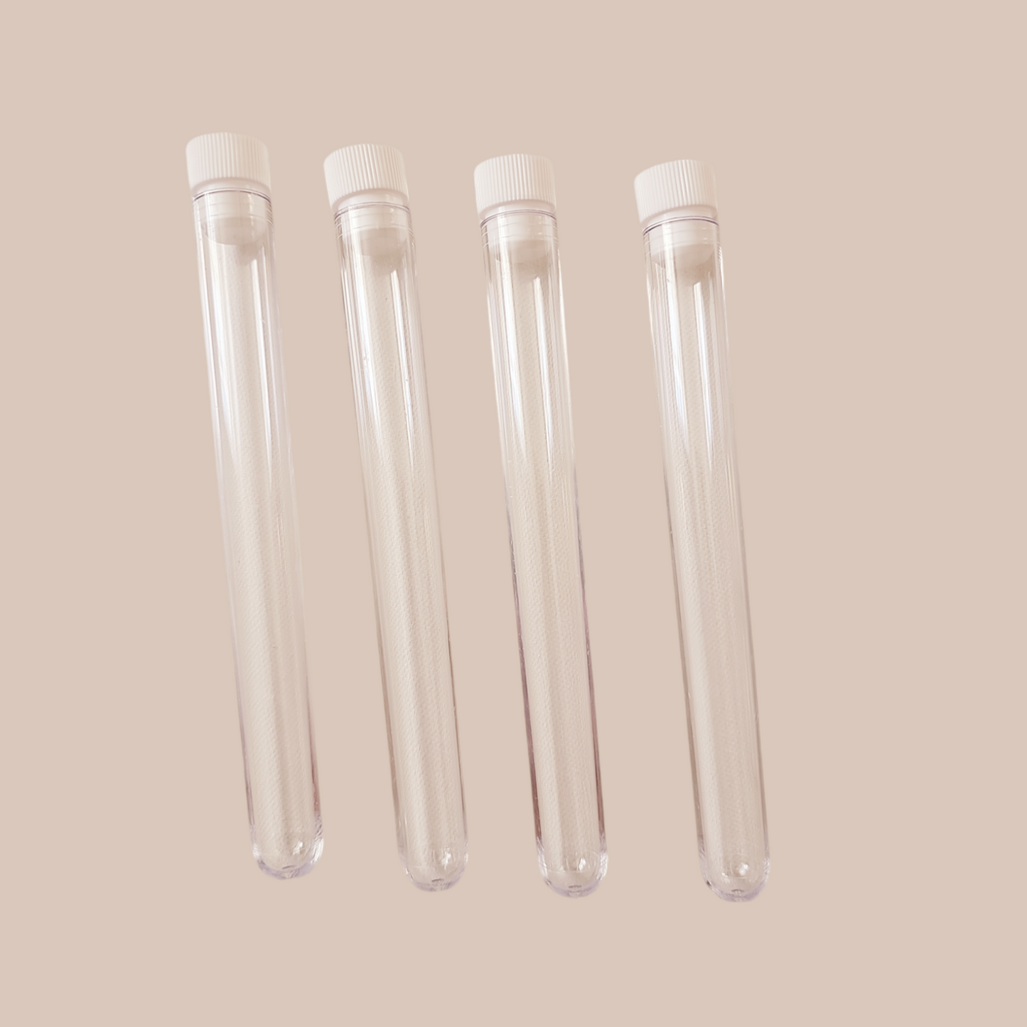 Plastic Test Tubes 150 mm x 17 mm with Stoppers (200 per pack)
