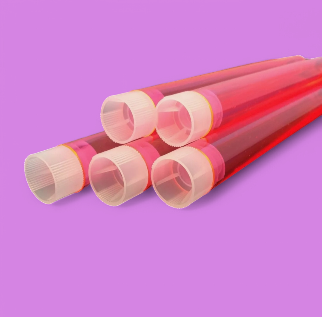 HOT PINK Plastic Test Tubes 150 mm x 17 mm with Stoppers (200 per pack)